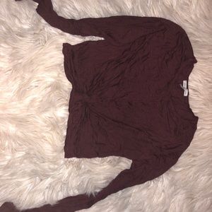 Wine colored crop top